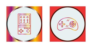 Brick Game and Gamng Control Icon vector