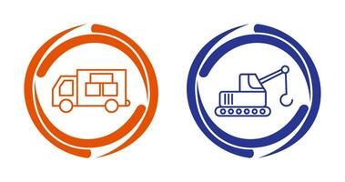 Logistics Car and Lifter Icon vector