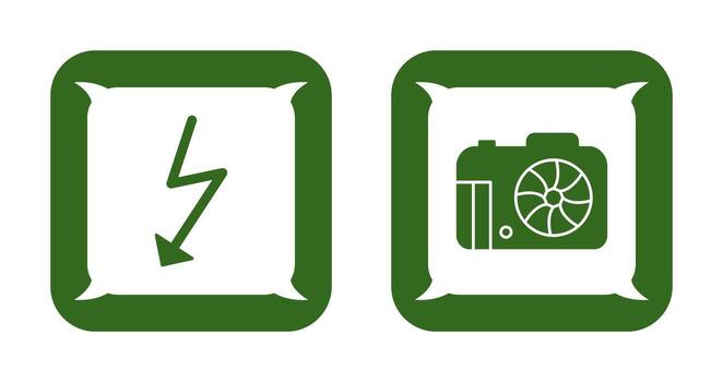 flash and camera Icon vector