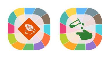 Environment hazard and Corrosive hazard  Icon vector