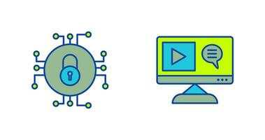 Data Security and Content Production Icon vector