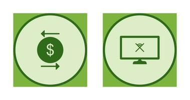 transaction and disconnected network  Icon vector