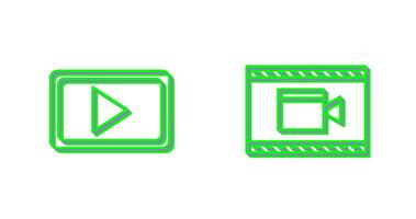 Video Communication and Video and Animation Icon vector