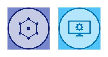 nodes and network setting  Icon vector