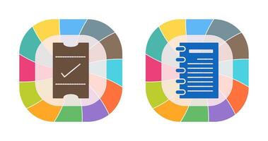 passes and notepad  Icon vector