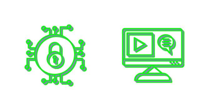 Data Security and Content Production Icon vector