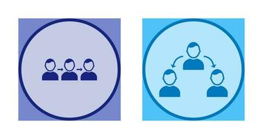 link and connected profiles Icon vector