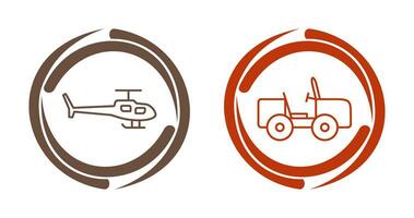 Helicopter and Safari Icon vector