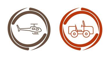 Helicopter and Safari Icon vector