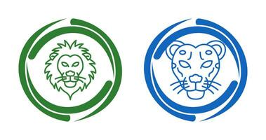 Lion and Cheetah Icon vector