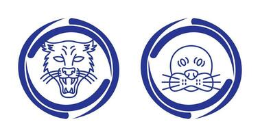 Puma and seal Icon vector