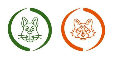 Squirrel and Raccoon Icon vector