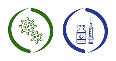Virus and Vaccine Icon vector