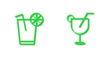 lemon juice and drinks Icon vector