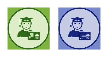 Receiving Dewgree and Receiving Diploma Icon vector