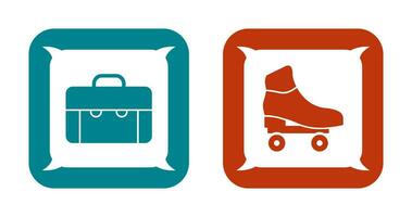 suitcase and skates  Icon vector