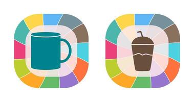 Coffee mug and Frappe Icon vector