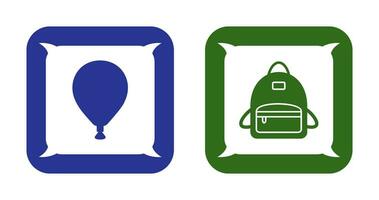 balloon and bag pack Icon vector