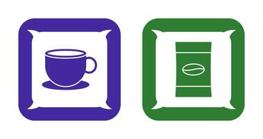 té y café paquete icono vector