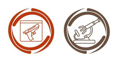 Evidence and Microscope Icon vector