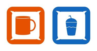 Coffee mug and Frappe Icon vector