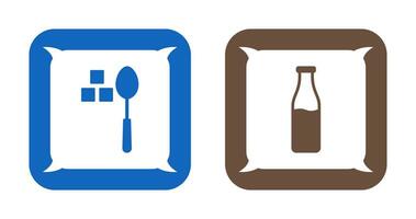 sugar and Milk bottle  Icon vector