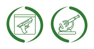 Evidence and Microscope Icon vector