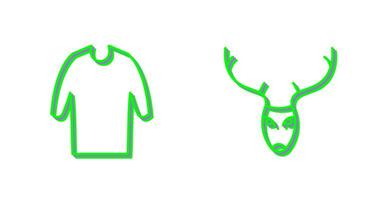 Casual Shirt and Animal Icon vector