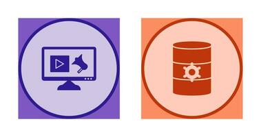 digital márketing y base de datos administración icono vector