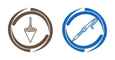 Plumb Bob and Soldering Icon vector