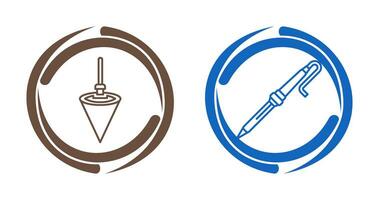 Plumb Bob and Soldering Icon vector