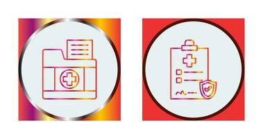 Folder and Health Protection Icon vector