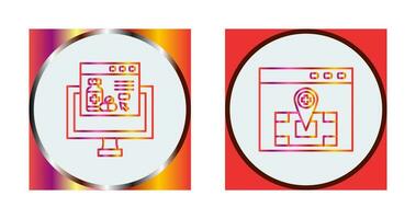 Online store and Locatation Icon vector