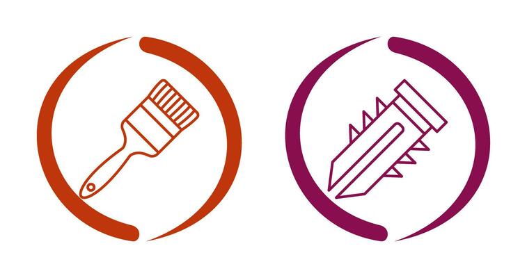 Paint Brush and Dyupel Icon