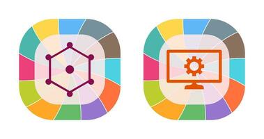 nodes and network setting  Icon vector