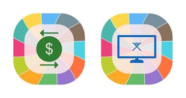 transaction and disconnected network  Icon vector