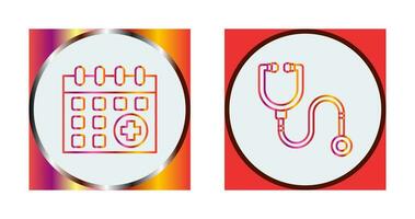 Calender and healthcare Icon vector