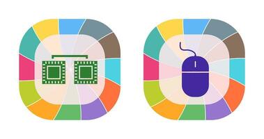 processors connected and mouse Icon vector