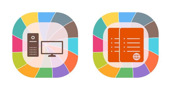 computadora y corrompido datos icono vector