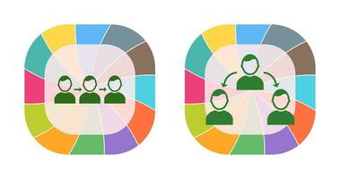 link and connected profiles Icon vector