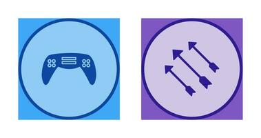 Gaming Console and Arrows Icon vector