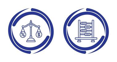 Scale and Abacus Icon vector