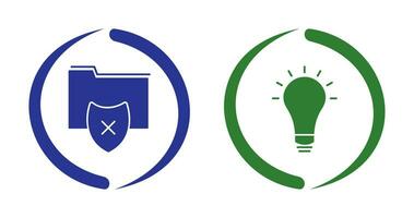 vulnerable folders and innovatives idea Icon vector