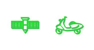 Scooter and Satellite Icon vector