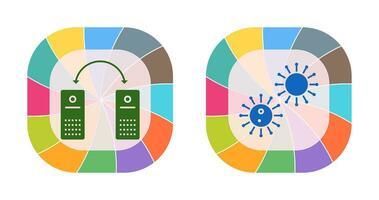 virus and network files  Icon vector