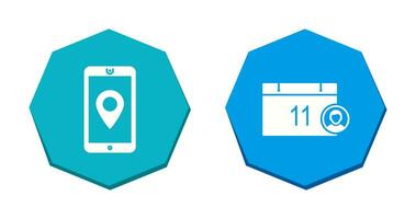 gps service and event management Icon vector