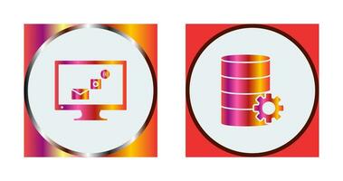 digital marketing and database management Icon vector