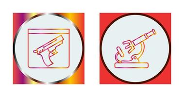 Evidence and Microscope Icon vector