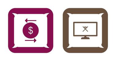 transaction and disconnected network  Icon vector