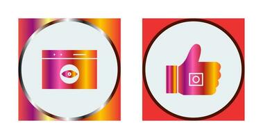 like marketing and web visibility Icon vector